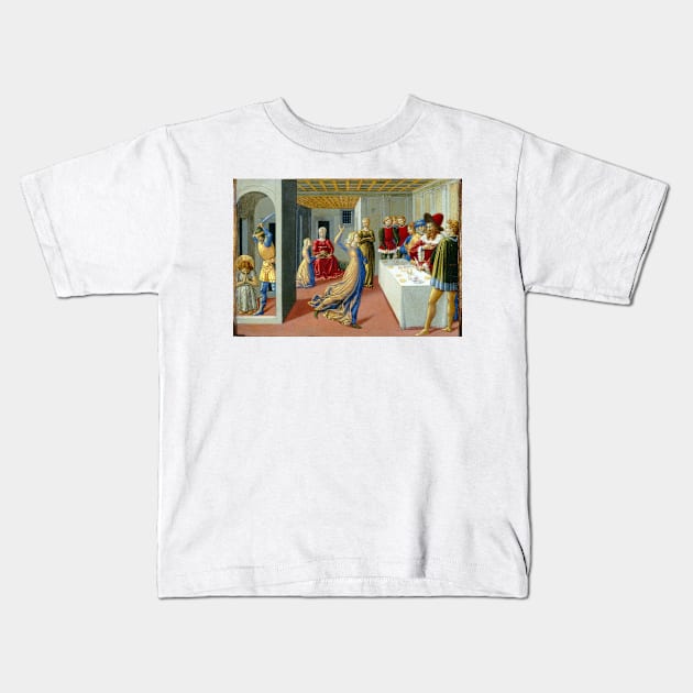 Benozzo Gozzoli The Feast of Herod Kids T-Shirt by pdpress